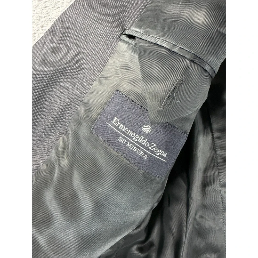 Ermenegildo Zegna SU Misura Blazer Jacket Mens 42 Gray 15Mil Mil15 Wool
